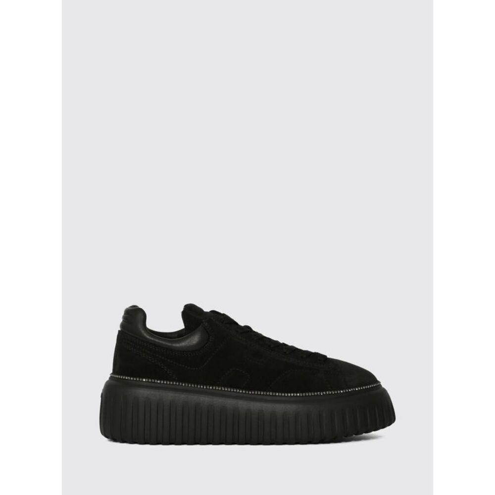 Hogan Women H721 Leather And Suede Platform Sneakers Hogan With Embossed H Logo